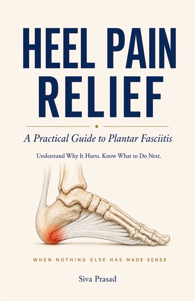 Cover of Heel Pain Relief: A Practical Guide to Plantar Fasciitis by Siva Prasad.